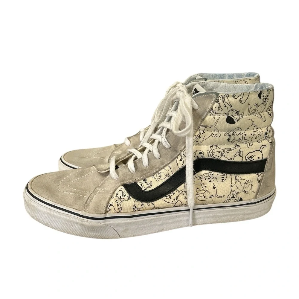 Vans x Disney 101 Dalmatians RARE Sk8-Hi High Top Lace Up Sneakers - Size 10